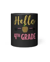 Hello 4th Grade Back to School Leopard Fourth Grade kids T-Shirt