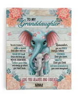 To My Granddaughter Elephant Flower, Granddaughter Gift from Grandma