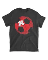 Switzerland Soccer Ball Flag Jersey - Swiss Football T-Shirt