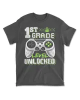 1st Grade Level Unlocked Video Game Back to School Boys T-Shirt
