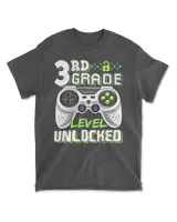 3rd Grade Level Unlocked Video Game Back to School Boys T-Shirt