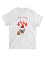 Christmas Pug Dog Ornament T-Shirt