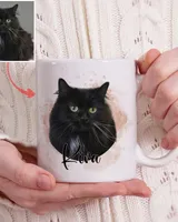Custom Pet Portrait Watercolor Mug