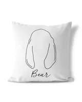 Personalized Pet Ears Outline Pillow