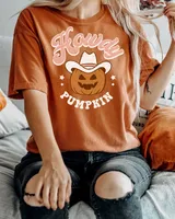 Retro Howdy Pumpkin Western