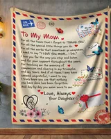 Love Letter Blanket to Mom "Love Always" - Your Daughter