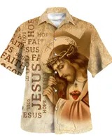 The Sacred Heart Of Jesus Hawaiian Shirts For Men & Women - Christian Hawaiian Shirt - Hawaiian Summer Shirts