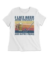 I Like Beer And Hockey And Maybe 3 People Vintage