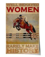 Well behaved women rarely make history Wall Decor Artwork Print Poster Wall Art Print Home Decor Vintage