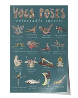 Yoga Pose Vulnerable Species Poster