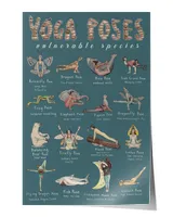 Yoga Pose Vulnerable Species Poster