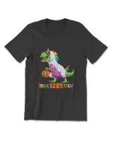 Halloween T Rex Dinosaur Unicorn Costume Trick RAWR Treat T-Shirt