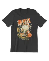 Sushi Chef Cat - Funny Restaurant Kitty - Cuisine japonaise T-shirt classique