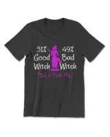 Halloween 51 Good Witch 49 Bad Witch Costume Gift T-Shirt