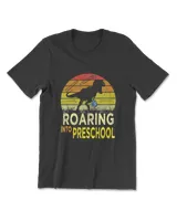 Roaring Into Preschool Dinosaur Back To School Pre-k Kids T-Shirt