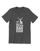 Mens Best Buckin' Dad Ever T Shirt  Tee Gift Deer Hunting Father