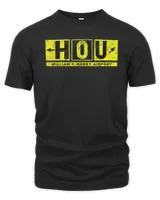 HOU William P. Hobby Airport Taxiway Sign Pilot Vintage T-Shirt
