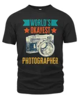 World's Okayest Photographer Picture Shot Photography Camera T-Shirt