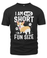 Dog I Am Not Short Im Fun Size Corgi Shirt Funny Women Girls 202 paws