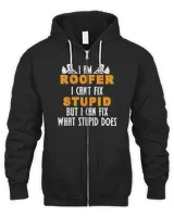 Roofer & Construction Honest Working American Fixing Stupid T-Shirt
