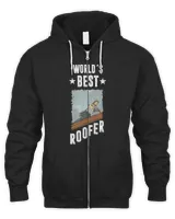 World’s Best Roofer image of a Roofer On the roof T-Shirt