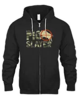 Pig Slayer Camo Funny Hog Hunting T-Shirt