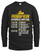 Roofer & Construction Honest Working American Hourly Rates T-Shirt