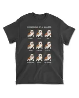 English Bulldog   Expressions Of A Bulldog T Shirt