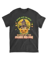 Never Mind The Witch Beware Of French Bulldog Dog Halloween T Shirt