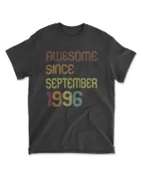 Awesome Since September 1996 Vintage 25th Birthday Gift