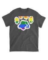 Furry Pride Rainbow Fursuit Dog Paw Print Lgbt