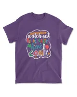 Watch Out Kindergarten Here I Come Back To School Boys Kids T-Shirt