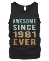 Awesome since 1981 ever Retro style 40th birthday gift