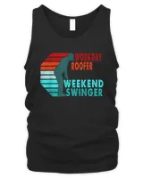 Workday Roofer Weekend Swinger Golfer Golfing T-Shirt