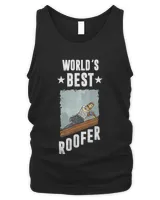 World’s Best Roofer image of a Roofer On the roof T-Shirt