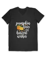 Matching Pumpkin Kisses And Harvest Wishes Thanksgiving Day T-Shirt