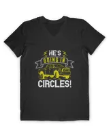 He's Going In Circles Hot Rod T-Shirt