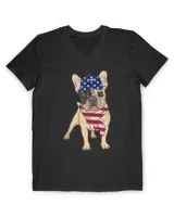 French Bulldog Independence Day American Flag 4th Of July Tank Top