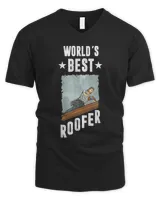 World’s Best Roofer image of a Roofer On the roof T-Shirt