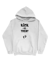 Kick Or Treat Funny Halloween Pregnant Sarcasm Women Saying Shirt