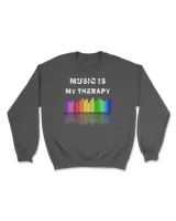 Music Is My Therapy Equalizer DJ TShirts Musical Quotes Gift