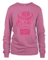 Her Fight Is My Fight Breast Cancer Awareness Boxing Glove T-Shirt