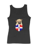 Dominican Republic Flag Pug Dog In Pocket