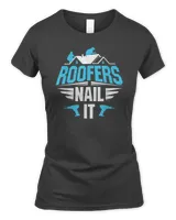 Roofer Shirts Men - Nail Pun Construction Gift T-Shirt