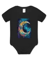 Crescent Moon with Stars abstract Bohemian Style Women Girls 1