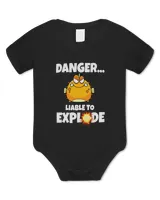 Blowfish Tshirt Danger Liable to Explode Funny Puffer Fish