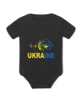 Ukraine Heartbeat Ukrainian Flag Tee National Pride T-Shirt
