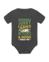 Sorry I Can't My Plants & Dogs Need Me Gardener Dog Owner T-Shirt
