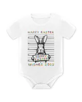 Happy Easter Wishes 2022 Funny Cute Bunny Rabbit Police Scene Illustration Classic T-Shirt