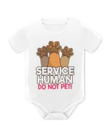 Service Dog Gifts Love Humor Support Do Not Pet Lovers Human T-Shirt